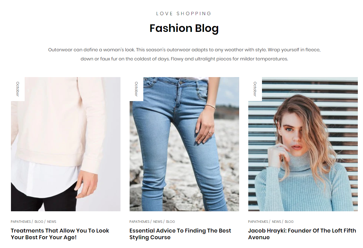 Feellio Fashion Blog Section