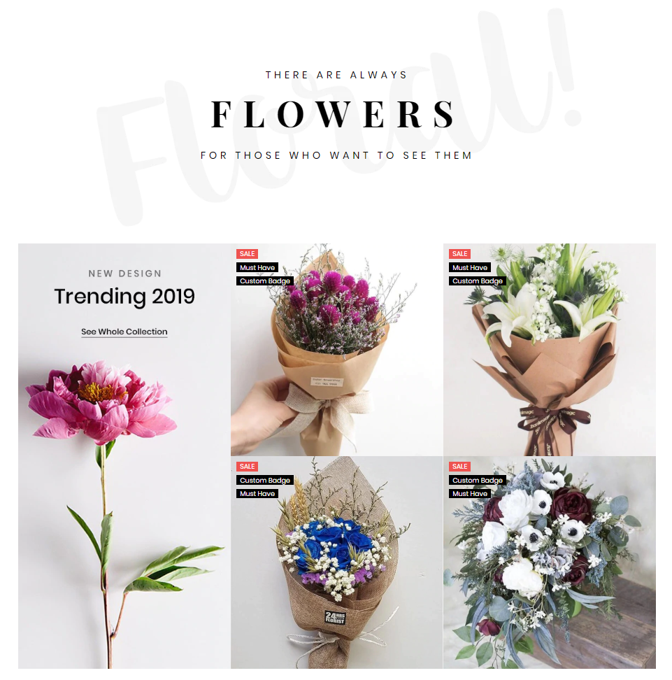 Feellio Flowers Products 2 Section