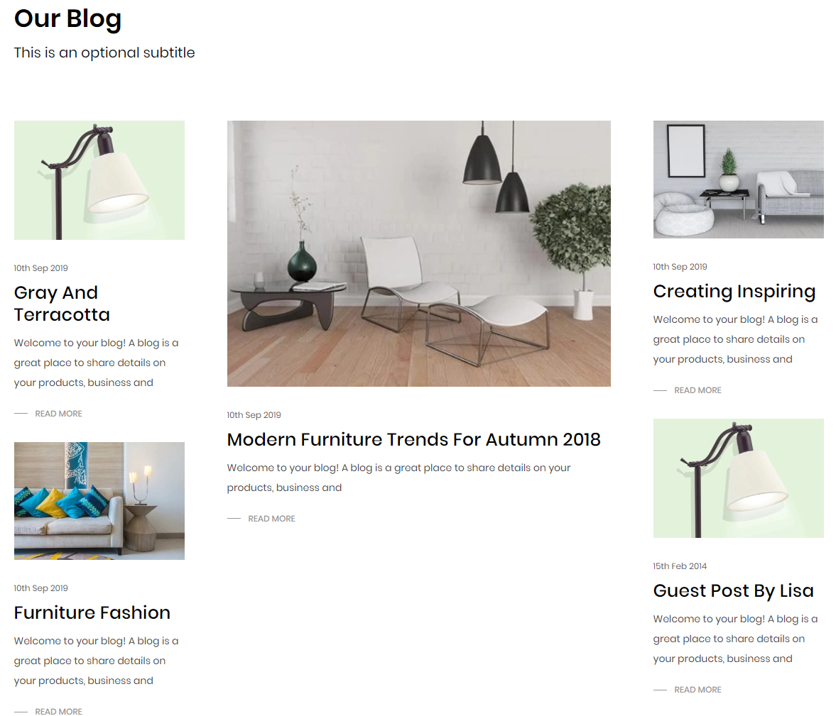 Feellio Furniture Blog Section
