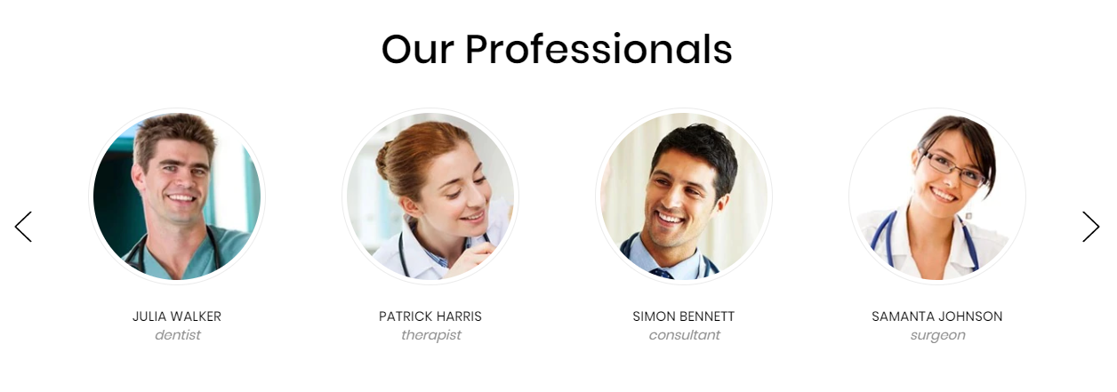 Feellio Pets Our Professionals Section