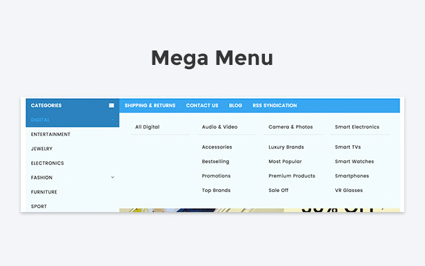 Mega menu