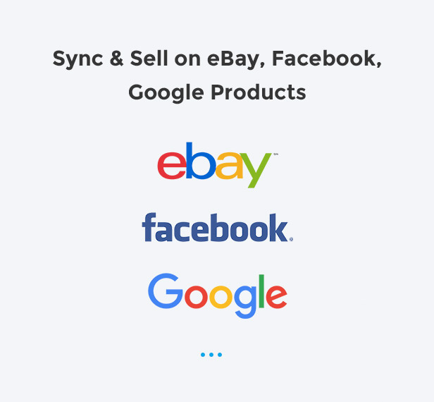 Easy to sell with ebay, facebook, google products