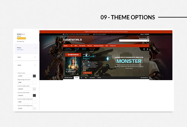 Theme Options / Theme Editor