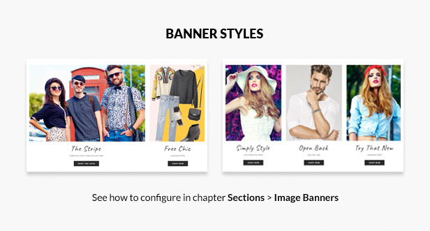 Various banners styles