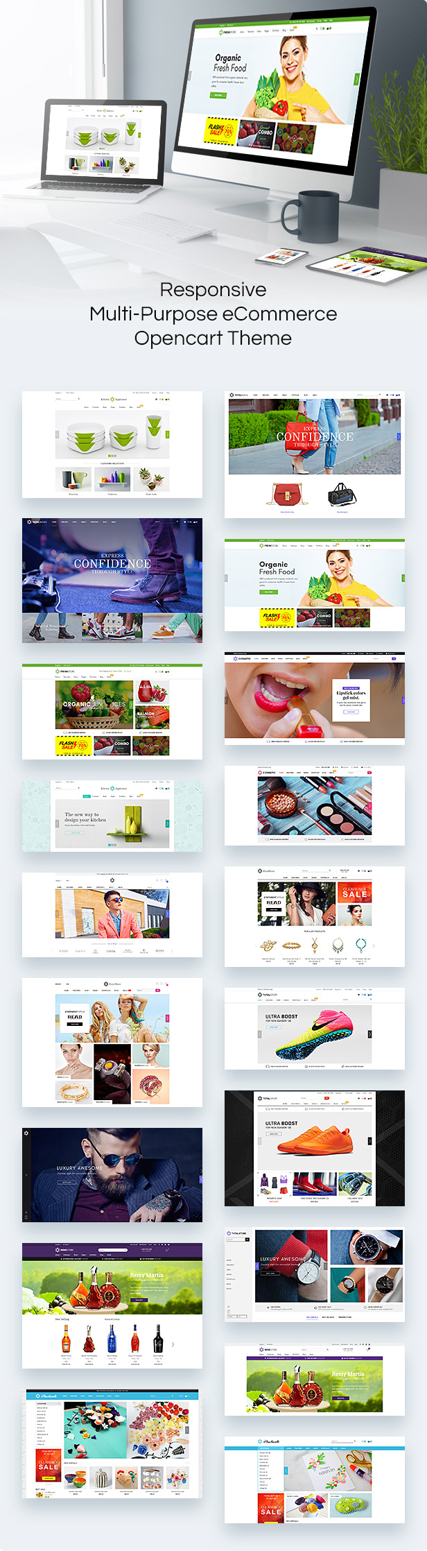 TotalStore OpenCart theme variations