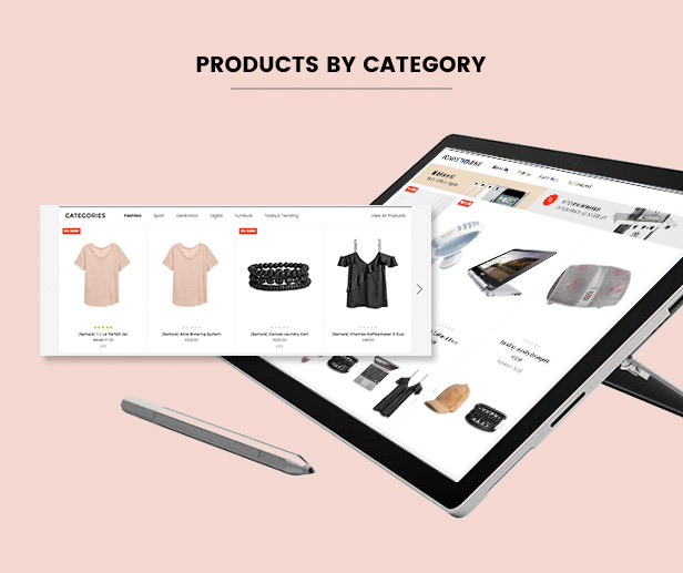 Display products by category
