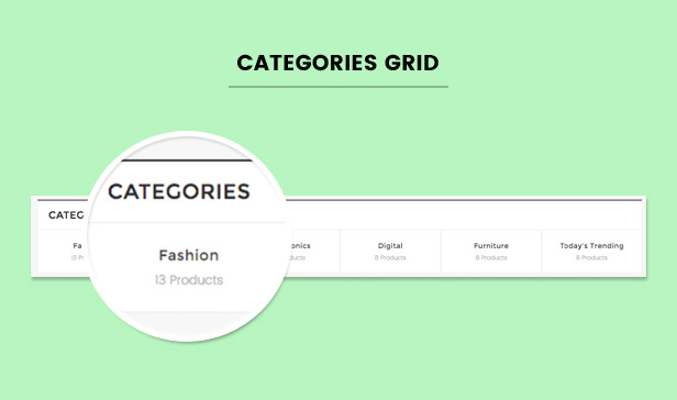 Categories list / grid