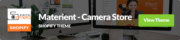 Materient Camera Store Shopify Theme