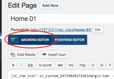 Click button Backend Editor