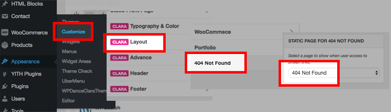 Steps to configure 404 Not Found page