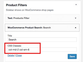 WooCommerce Product Search Widget